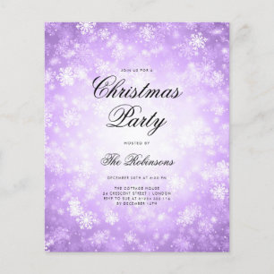 Lila Winter Helgdag Inbjudan Program & Menu