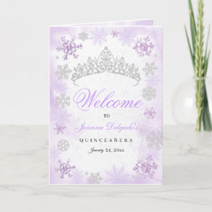 Lila Winter Wonderland Quinceanera Program