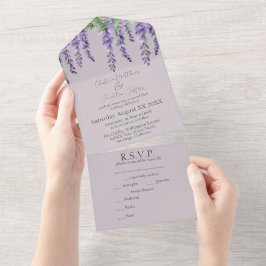 Lila Wisteria Flowers Elegant Lavender Bröllop