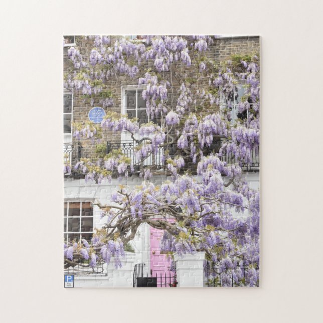 Lila Wisteria Flowers Kensington Chelsea London Pussel (Vertikal)