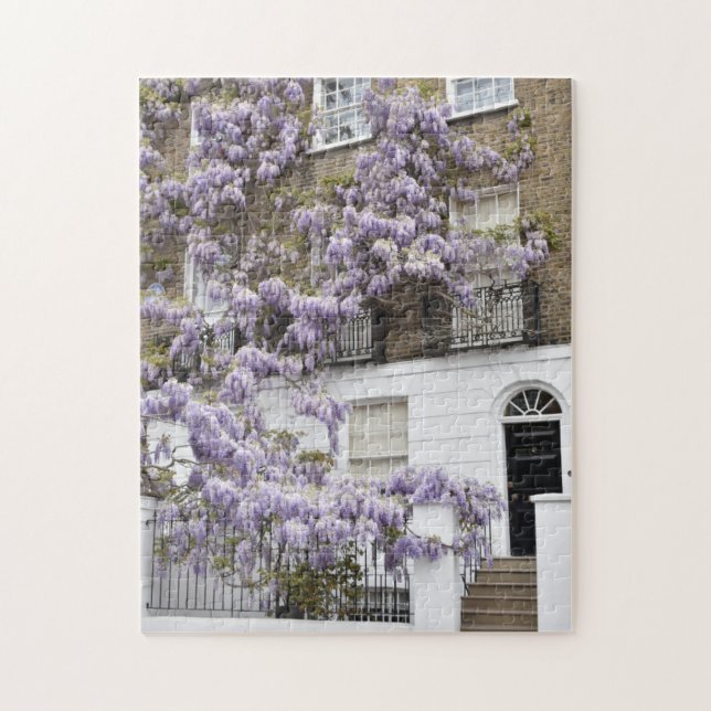 Lila Wisteria Flowers Kensington Chelsea London Pussel (Vertikal)