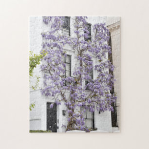Lila Wisteria Flowers Kensington Chelsea London Pussel