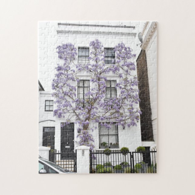 Lila Wisteria Flowers Kensington Chelsea London Pussel (Vertikal)