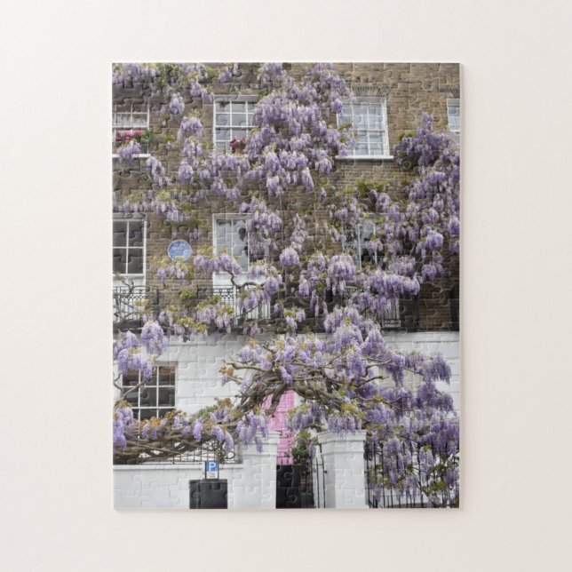 Lila Wisteria Flowers Kensington Chelsea London Pussel (Vertikal)