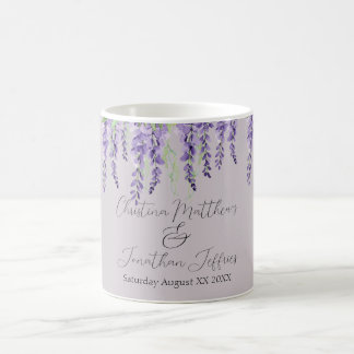 Lila Wisteria Flowers på Elegant Lavender Kaffemugg