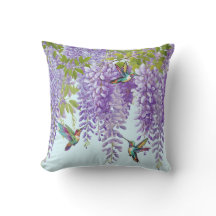 Lila Wisteria och Hummingbird