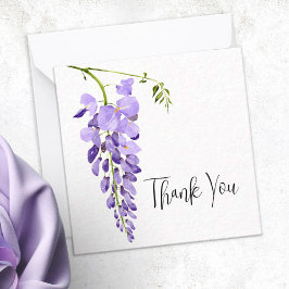 Lila Wisteria Personlig Tackkort Card Anteckningskort