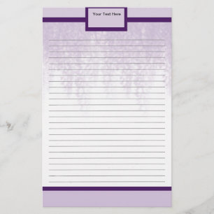Lila Wisteria Stationery Brevpapper