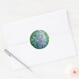 Lila Wisteria Stickers Runt Klistermärke