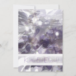 ©Lila Wisteria String Ljus Mason Burk Bröllop Inbjudningar