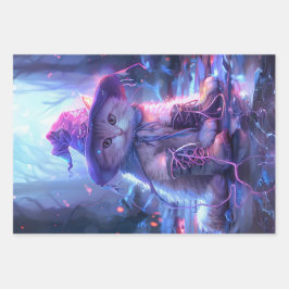 Lila Witch Cats Decoupage