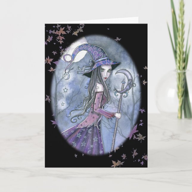 Lila Witch Halloween Card av Molly Harrison Kort (Framsida)
