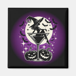 Lila Witch Martini Magnet