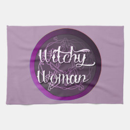 Lila Witchy Woman Kökshandduk