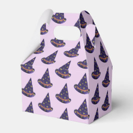 Lila Wizard Hats Halloween Treat Boxes Presentaskar
