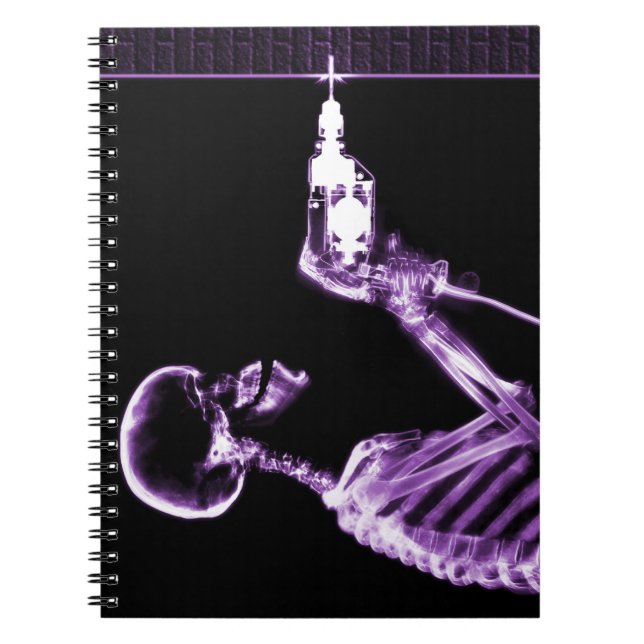 Lila X-Ray Skeleton Builder Anteckningsbok (Framsidan)