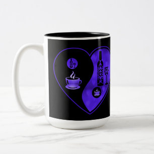Lila Yin & Yang Coffee & Vin Två-Tonad Mugg