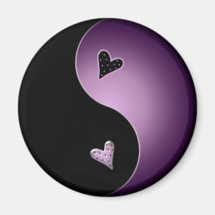 lila yin yang magnet