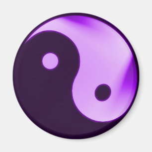 Lila Yin yang magnet
