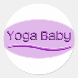 Lila Yoga Baby Runt Klistermärke