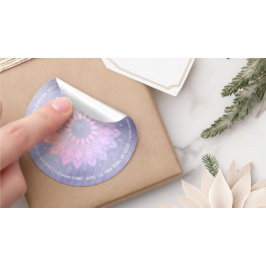 Lila Yoga Instructor Ro Guld Mandala Runt Klistermärke