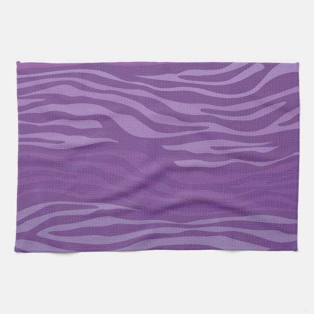 Lila Zebra Abstrakt Kökshandduk (Horisontell)
