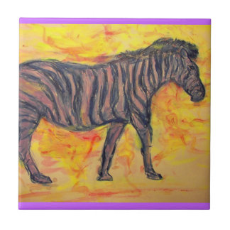 lila zebra art kakelplatta