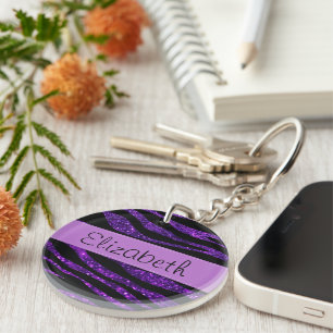 Lila Zebra, Glitter Zebra, Rand, ditt namn