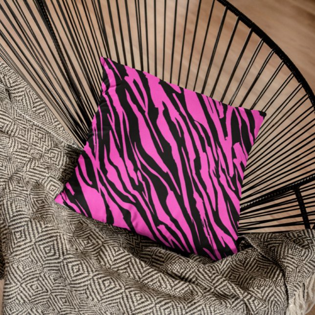 lila Zebra Glittery Mönster Kudde (Skapare uppladdad)