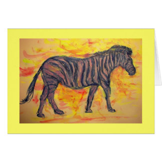 lila zebra hälsningskort