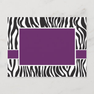 Lila Zebra Inbjudan