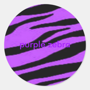 lila zebra, lila zebra runt klistermärke