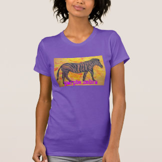 lila zebra-slogan t shirt