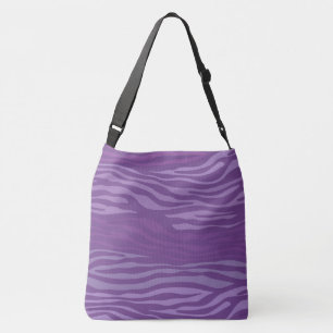 Lila Zebra tryck Axelväska