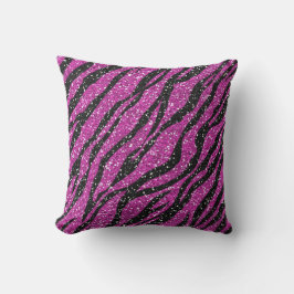Lila Zebra tryck Dekorativ kudde