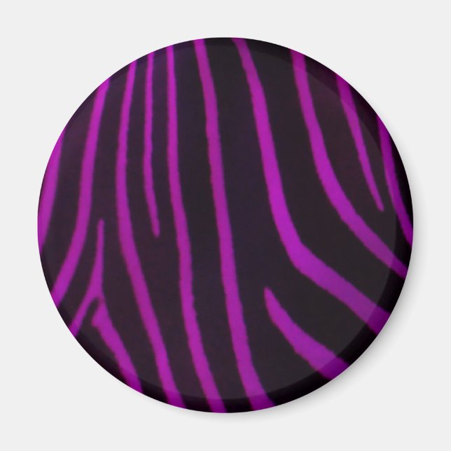 Lila Zebra tryck Magnet (Framsidan)