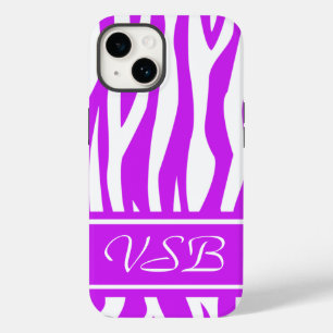Lila Zebra tryck med monogram