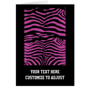 Lila zebra tryck mönster hälsningskort