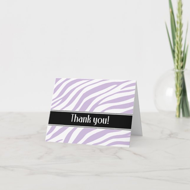 Lila Zebra tryck Tack-kort Tack Kort (Framsida)
