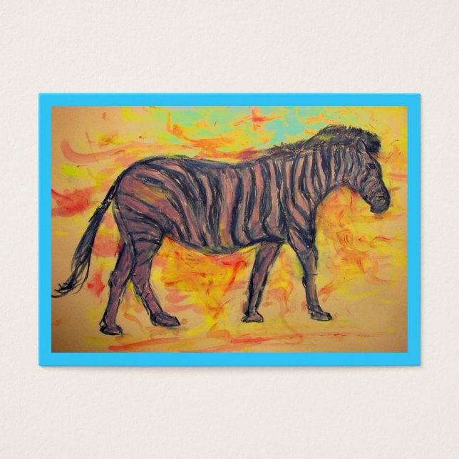 lila zebra visitkort (Framsidan)