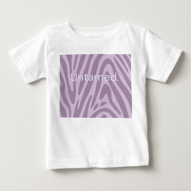 Lila zebratryckt väska t shirt (Framsida)