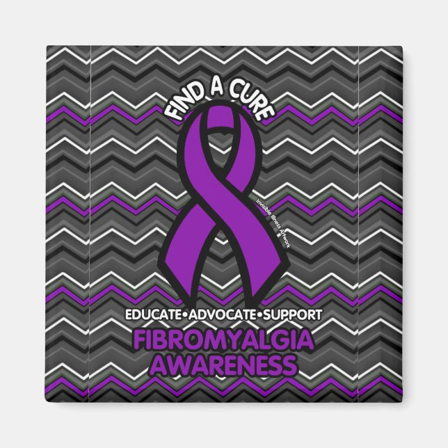 Lila Zig Zag...Fibro Magnet (Framsidan)