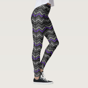 Lila Zig Zag med Black Striping... epilepsi Leggings