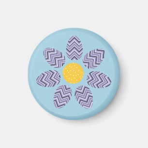 Lila Zig-Zag Påskägg Flower Magnet