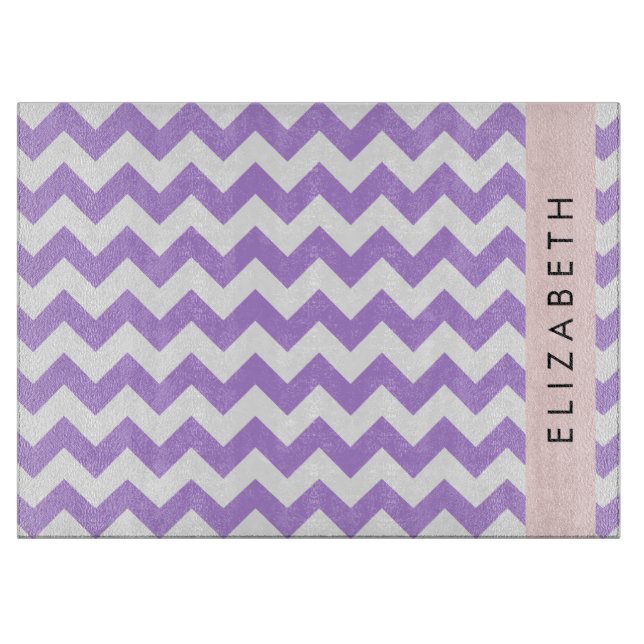 Lila Zigzag, Lila Chevron, ditt namn (Framsidan)