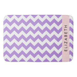 Lila Zigzag, Lila Chevron, ditt namn Badrumsmatta