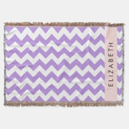 Lila Zigzag, Lila Chevron, ditt namn Filt
