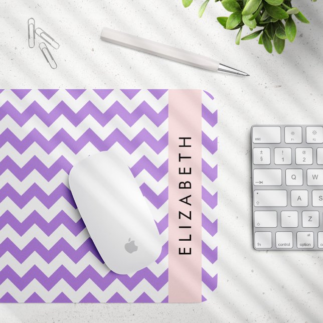 Lila Zigzag, Lila Chevron, ditt namn Musmatta (Skapare uppladdad)