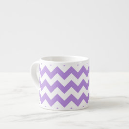 Lila Zigzag, Lila Chevron, Geometric Mönster Espressomugg