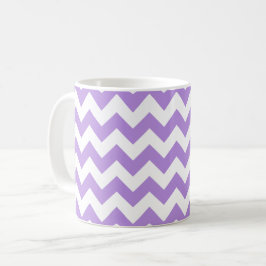 Lila Zigzag, Lila Chevron, Geometric Mönster Kaffemugg